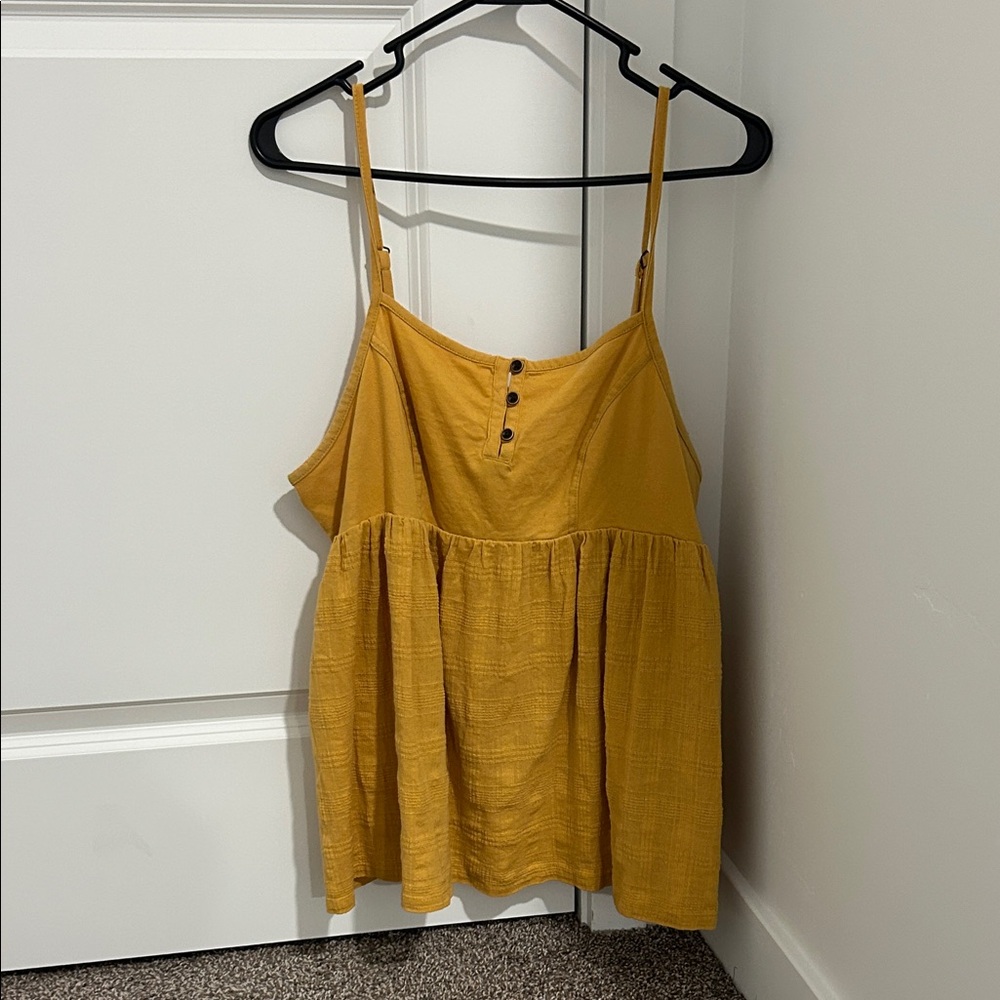 Mustard Buttoned Camisole Top